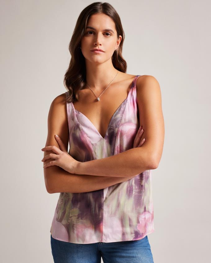 Hauts Ted Baker V Neck Cami Corail Femme | FZZ-60839656